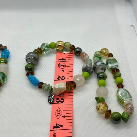 VTG Lot Boho Ethnic Wood Glass Beads Necklaces Bracelets 1 Cookie‎ Lee - Picture 11 of 12